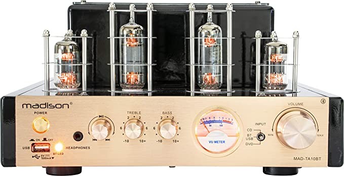 Amplificador Madison a Válvulas 2X50W Vintage USB/Bt