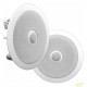 PYLE PDIC80 Pareja de altavoces integrados de techo 8" 150w, Blanco