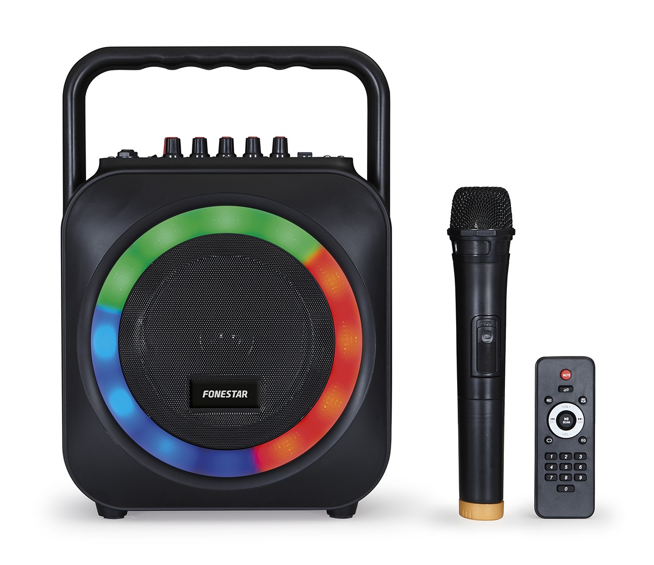 Pyle Altavoz PA portátil Bluetooth de 300 W, doble 8 pulgadas, recargable  para interiores y exteriores, sistema de audio BT Karaoke, TWS, luces de